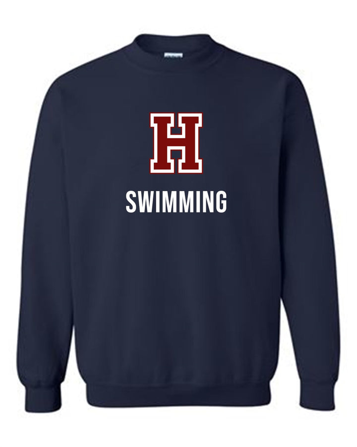 Hannan Swimming Crew Neck Sweatshirt Hannan Swimming 24 Navy Youth Small - Third Coast Soccer