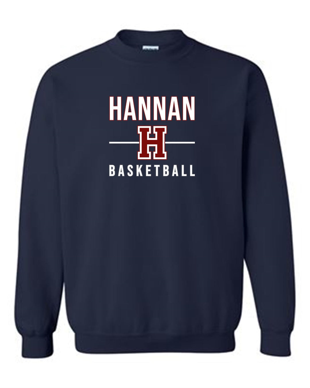 Hannan Basketball Crew Neck Sweatshirt Hannan Basketball 24 Navy Youth Small - Third Coast Soccer