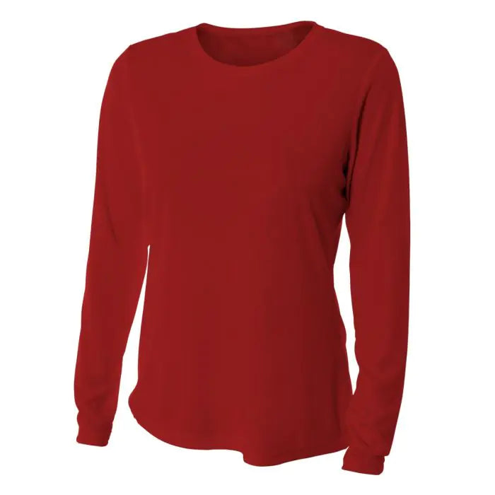 A4 Womens L/S Cooling Performance Crew Training Jersey - Third Coast Soccer