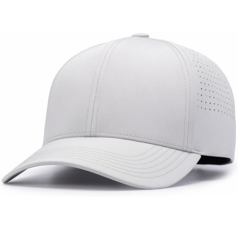 Pacific Headwear Lightweight Perforated Snapback Hats Silver - Third Coast Soccer
