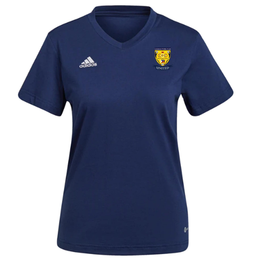 adidas Louisiana FC Women's Entrada 22 Poly Tee - Navy Louisiana Futbol Club 24   - Third Coast Soccer