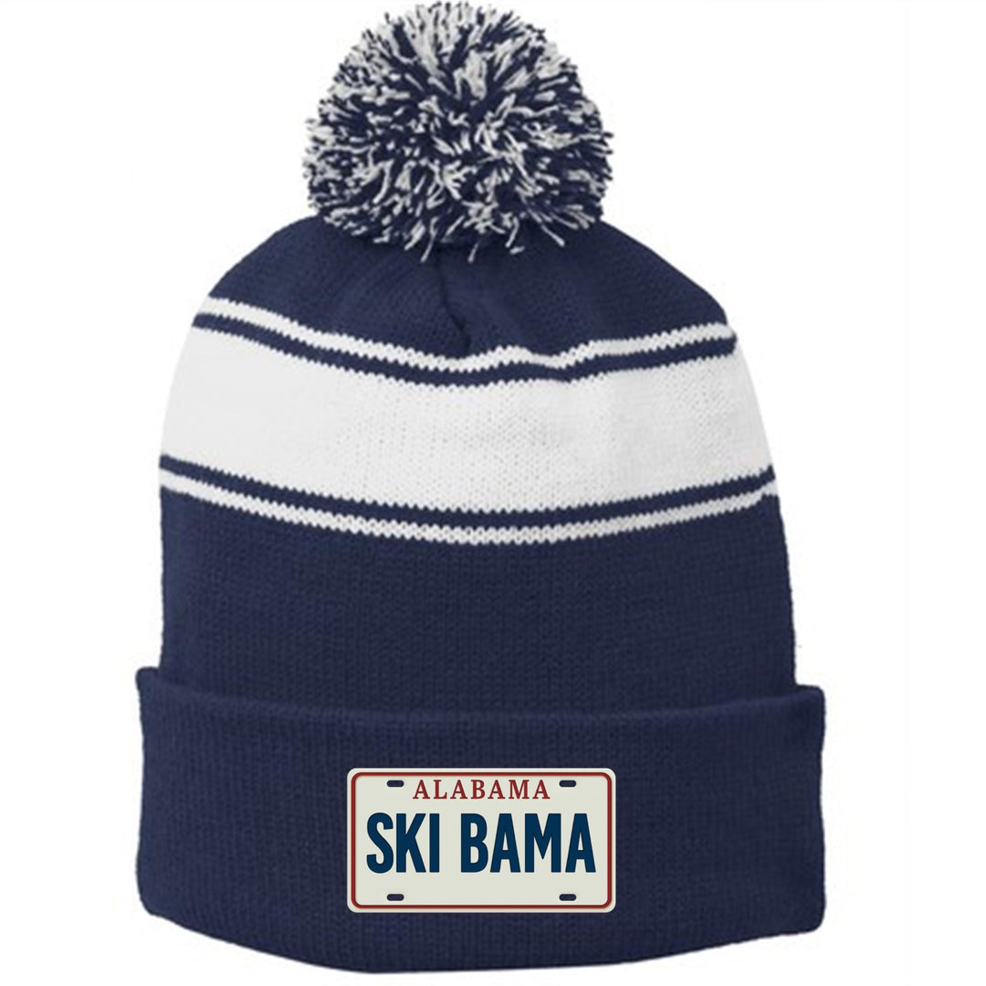 Alabama Ski Bama Pom-Pom Beanie AL Ski Bama True Navy/White - Third Coast Soccer