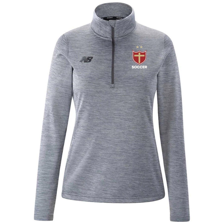 New Balance Brother Martin Women's Thermal Half Zip - Grey Brother Martin 24   - Third Coast Soccer