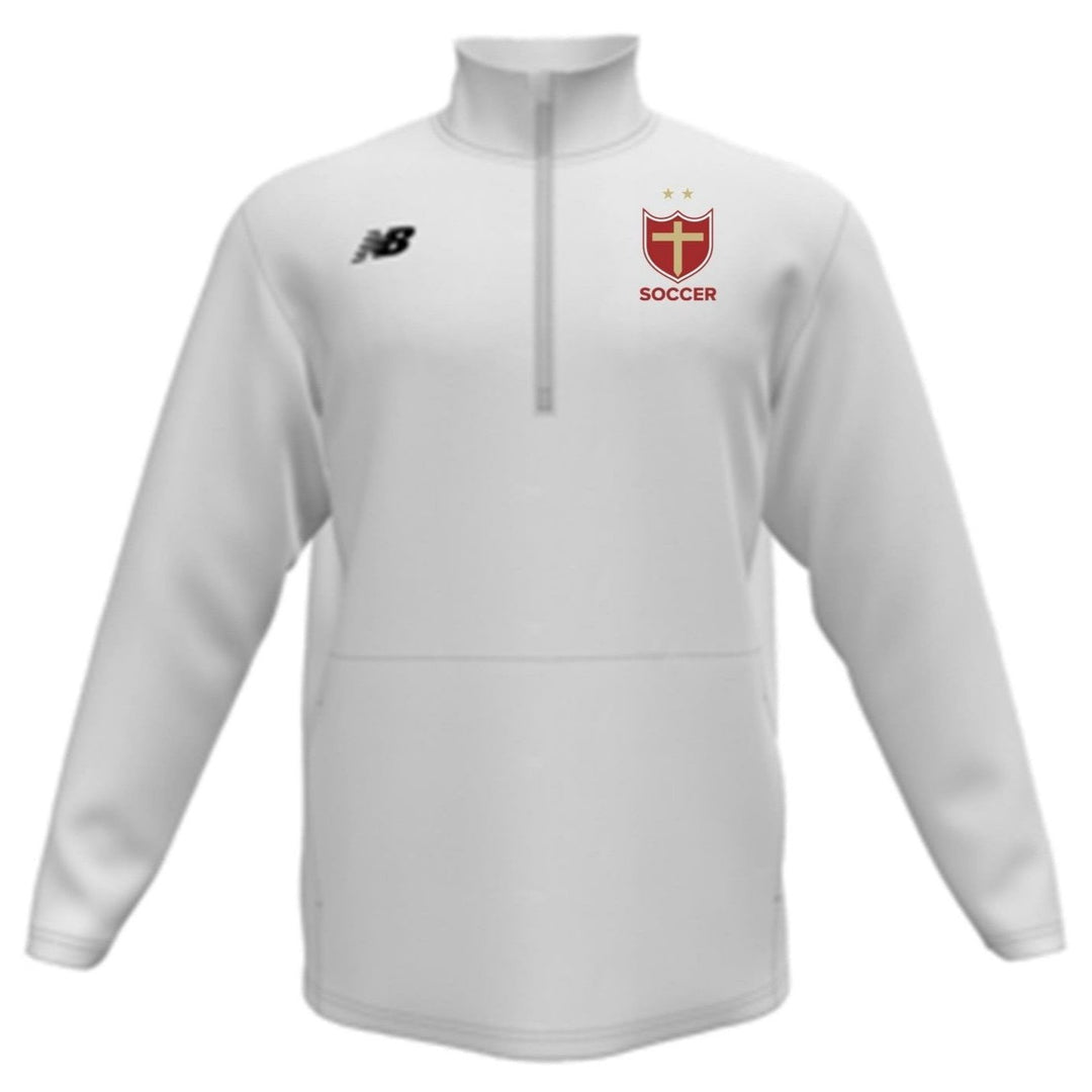 New Balance Brother Martin Youth Thermal Half Zip - White Brother Martin 24 - Third Coast Soccer