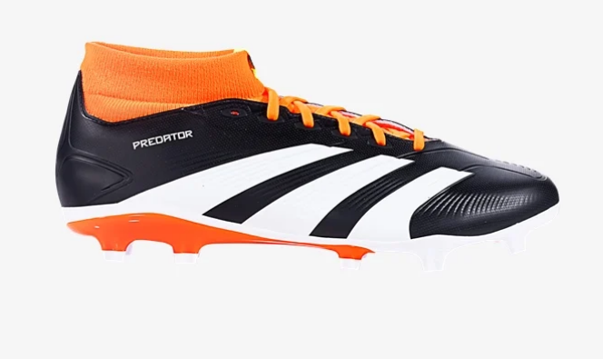 adidas Predator League Sock FG - Black/White/Red Mens Firm Ground   - Third Coast Soccer