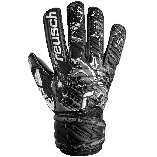 reusch Junior Attrakt Solid Finger Support Goalkeeper Glove Gloves   - Third Coast Soccer