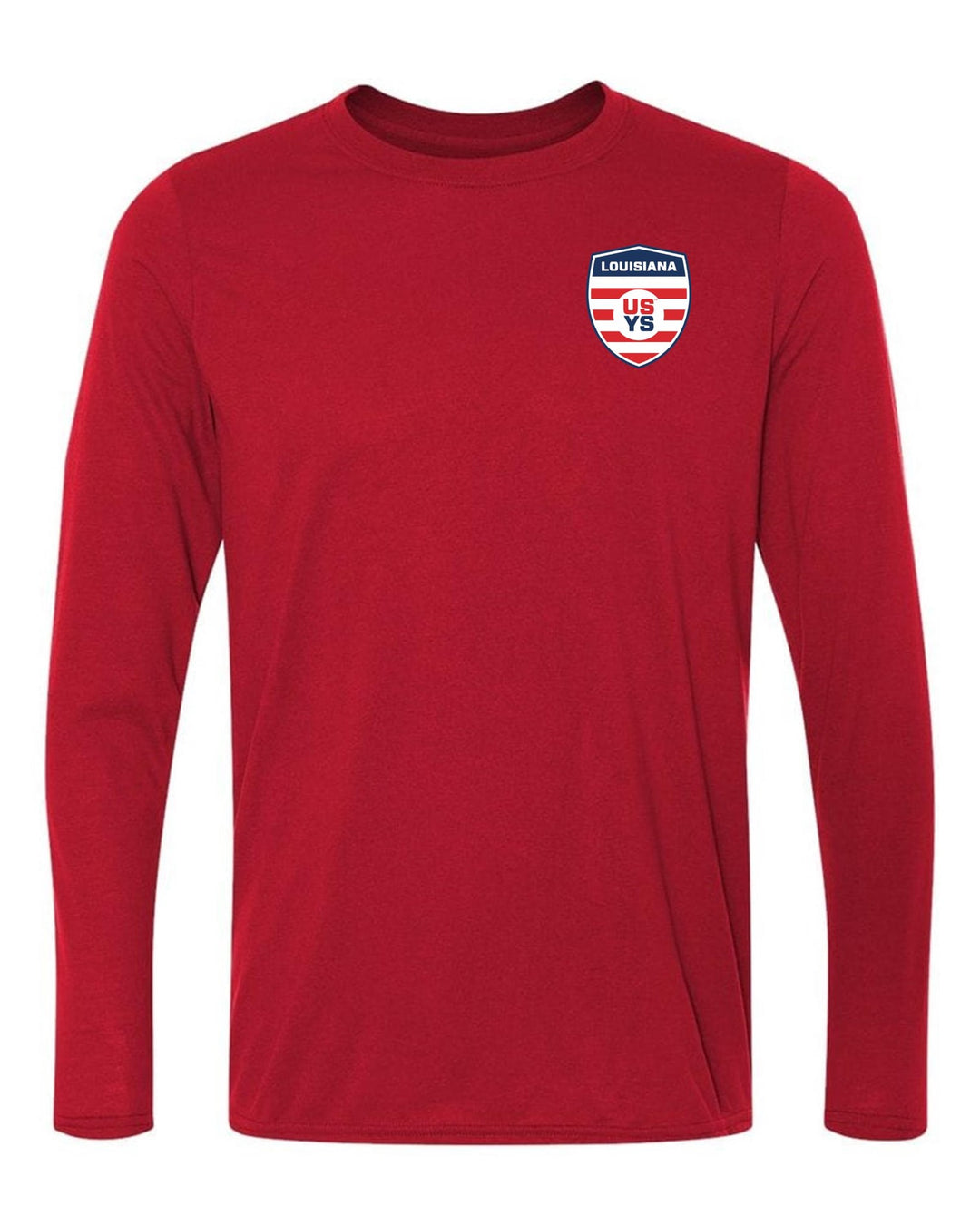 LA Select USYS Long-Sleeve T-Shirt LA ODP Spiritwear Red Mens Small - Third Coast Soccer