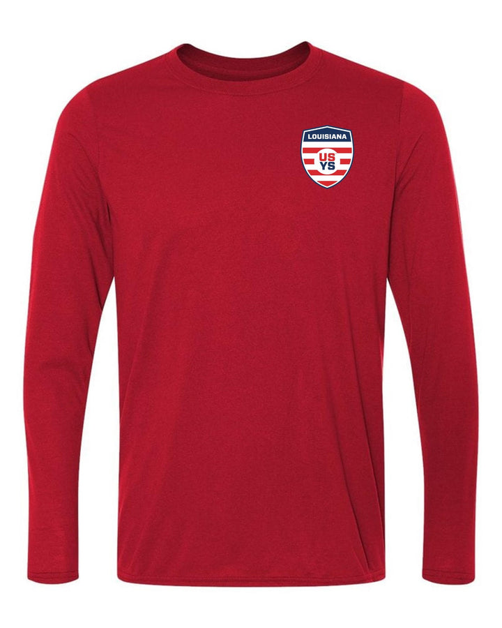 LA Select USYS Long-Sleeve T-Shirt LA ODP Spiritwear Red Mens Small - Third Coast Soccer