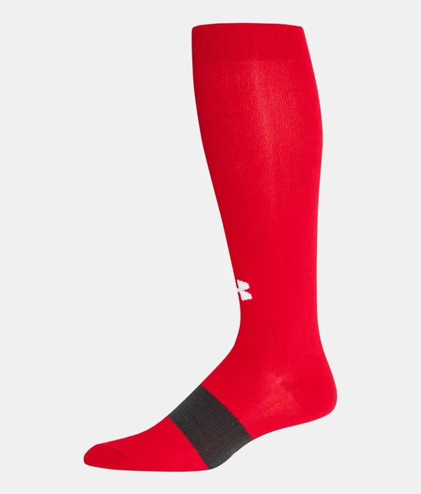 Under Armour Soccer OTC Sock Socks Red Medium - Third Coast Soccer