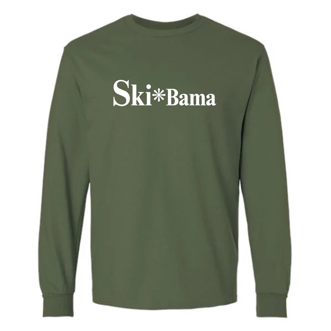 Ski Bama Long-Sleeve T-Shirt Ski Bama Military Green Youth Small - Third Coast Soccer