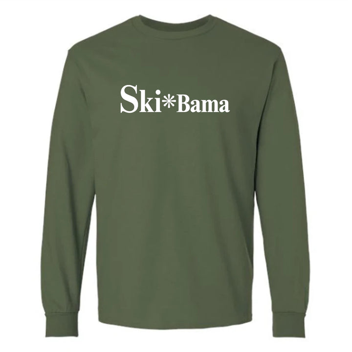 Ski Bama Long-Sleeve T-Shirt Ski Bama Military Green Youth Small - Third Coast Soccer