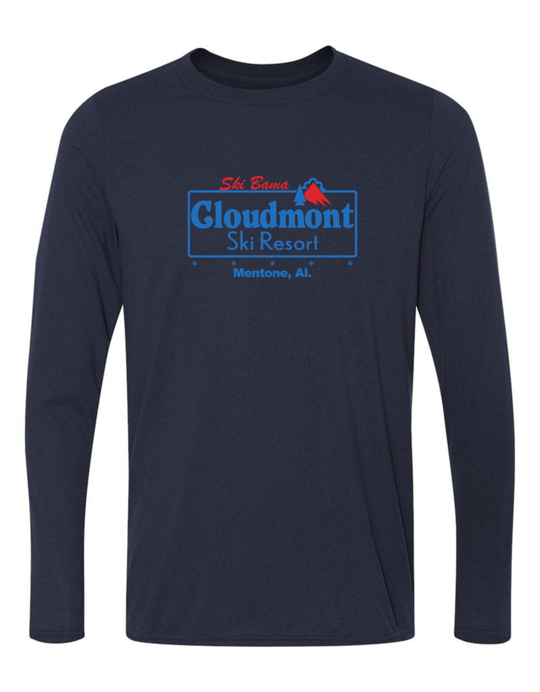 Ski Bama Cloudmont Ski Resort Long-Sleeve T-Shirt Ski Bama CSR Navy Youth Small - Third Coast Soccer