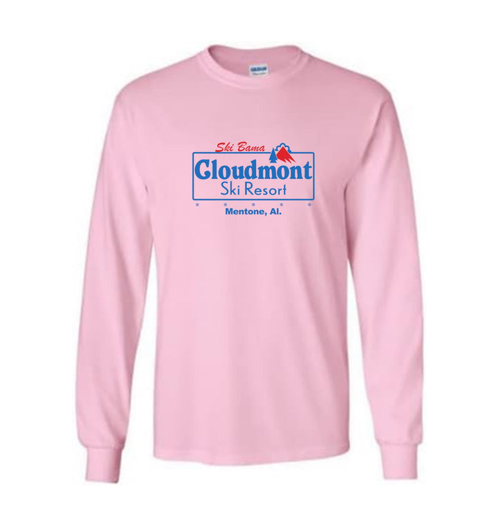 Ski Bama Cloudmont Ski Resort Long-Sleeve T-Shirt Ski Bama CSR Light Pink Youth Small - Third Coast Soccer