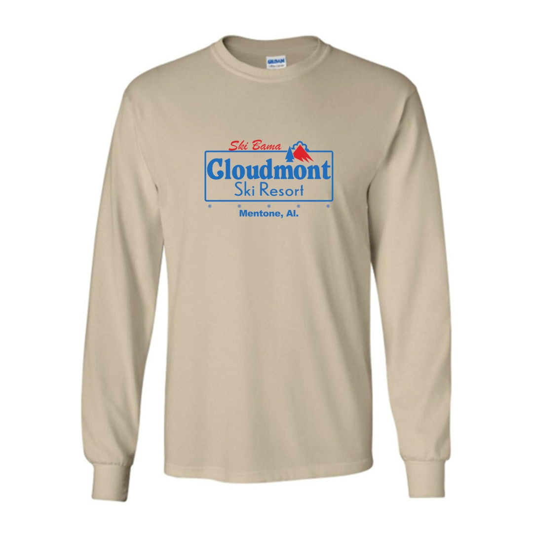 Ski Bama Cloudmont Ski Resort Long-Sleeve T-Shirt Ski Bama CSR Sand Youth Small - Third Coast Soccer