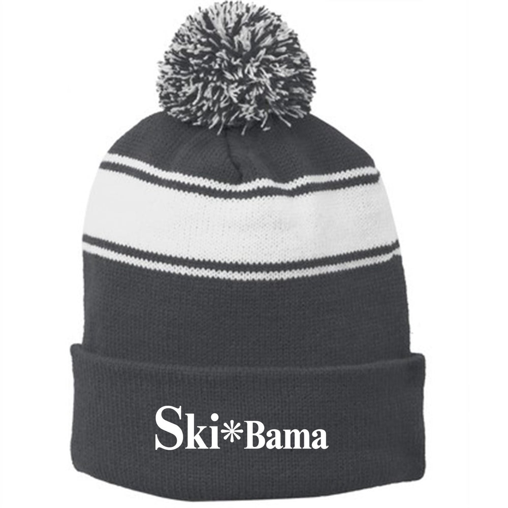 Ski Bama Pom-Pom Beanie Ski Bama Iron Grey/White - Third Coast Soccer