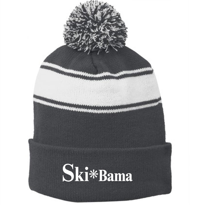 Ski Bama Pom-Pom Beanie Ski Bama Iron Grey/White - Third Coast Soccer