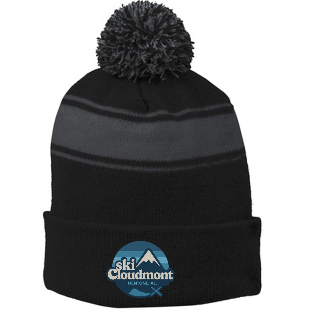 Ski Cloudmont Pom-Pom Beanie Ski Cloudmont Black/Iron Grey - Third Coast Soccer