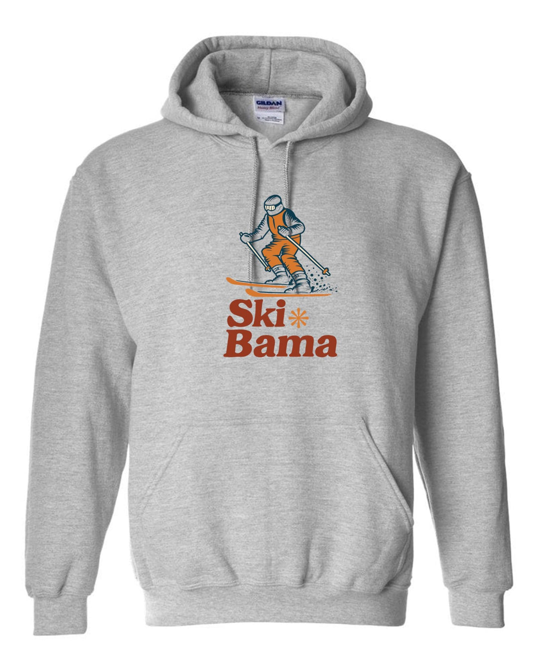 Ski Bama Hooded Sweatshirt Ski Bama Skier Sport Grey Youth Small - Third Coast Soccer