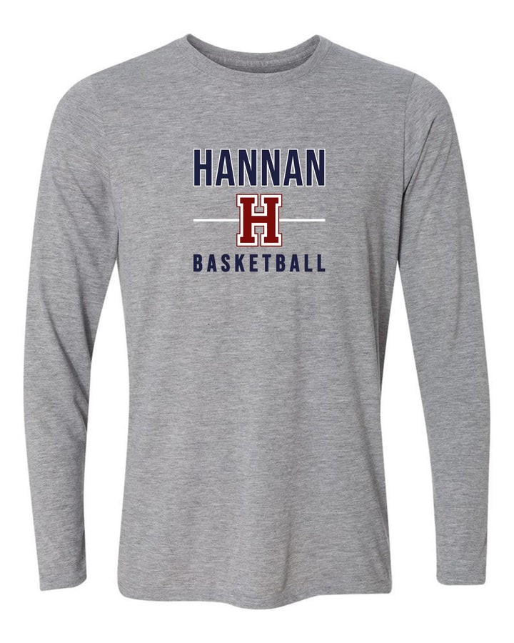 Hannan Basketball Long-Sleeve T-Shirt Hannan Basketball 24 Sport Grey Youth Small - Third Coast Soccer