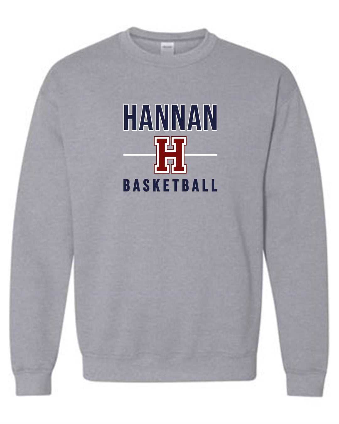 Hannan Basketball Crew Neck Sweatshirt Hannan Basketball 24 Sport Grey Youth Small - Third Coast Soccer