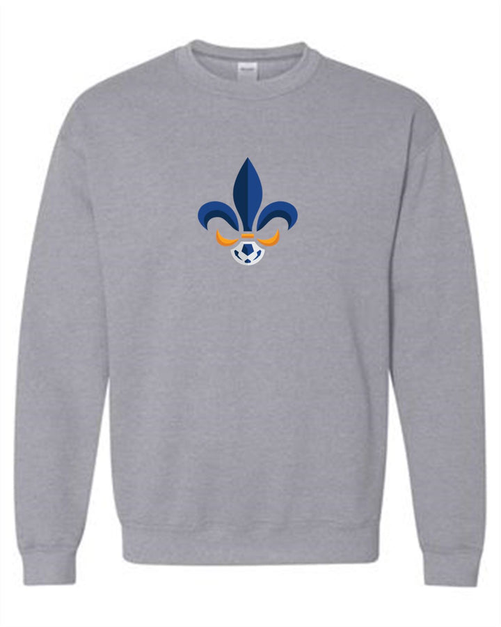 Louisiana Select Logo Crew Neck Sweatshirt LA ODP Spiritwear Sport Grey Youth Small - Third Coast Soccer