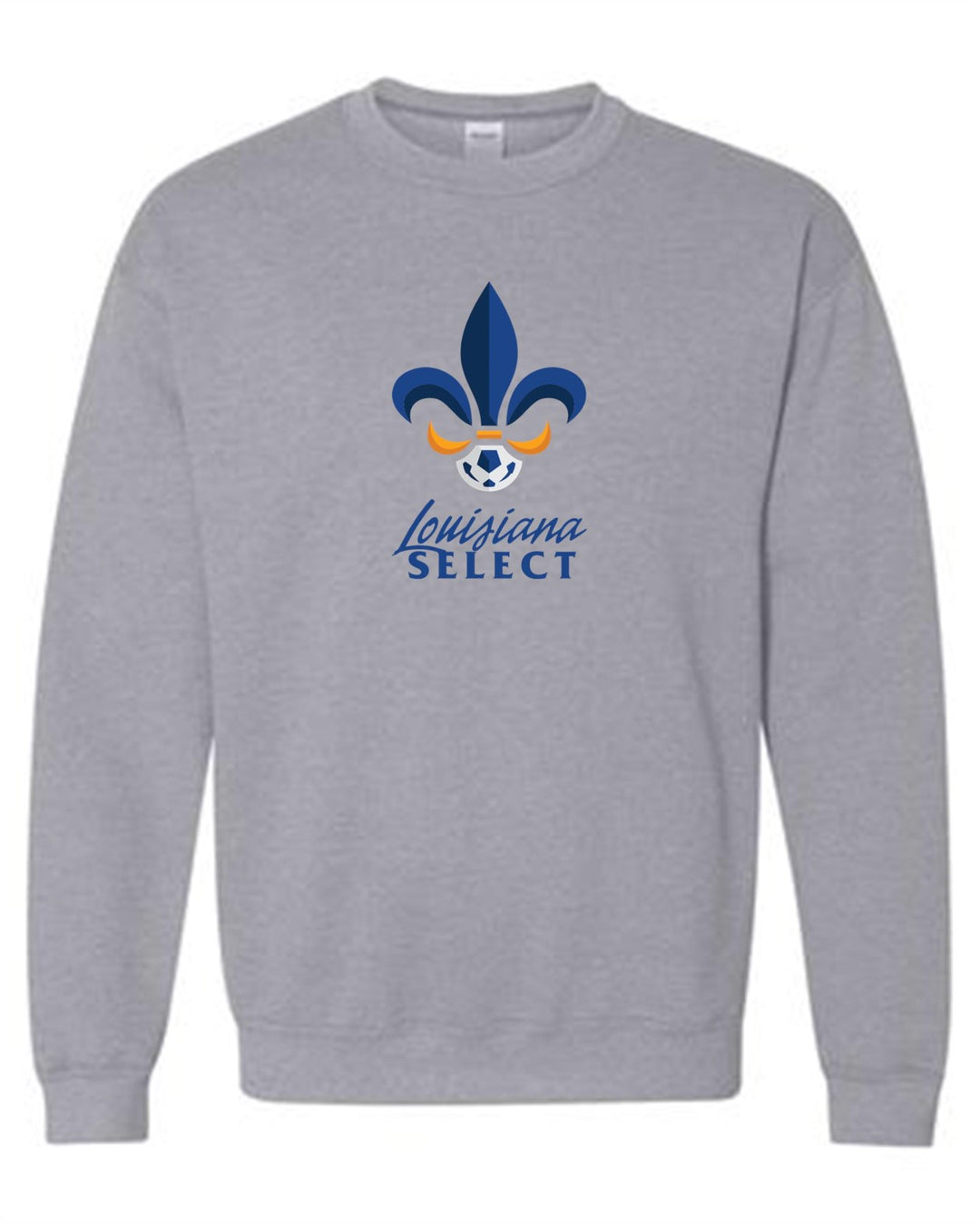 Louisiana Select Crew Neck Sweatshirt LA ODP Spiritwear Sport Grey Youth Small - Third Coast Soccer