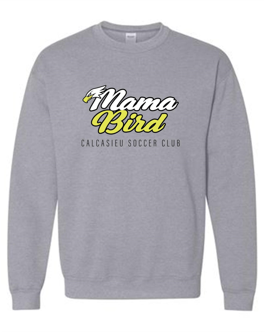 Calcasieu Soccer Club Mama Bird Crew Neck Sweatshirt CSC Spiritwear Sport Grey Mens Small - Third Coast Soccer