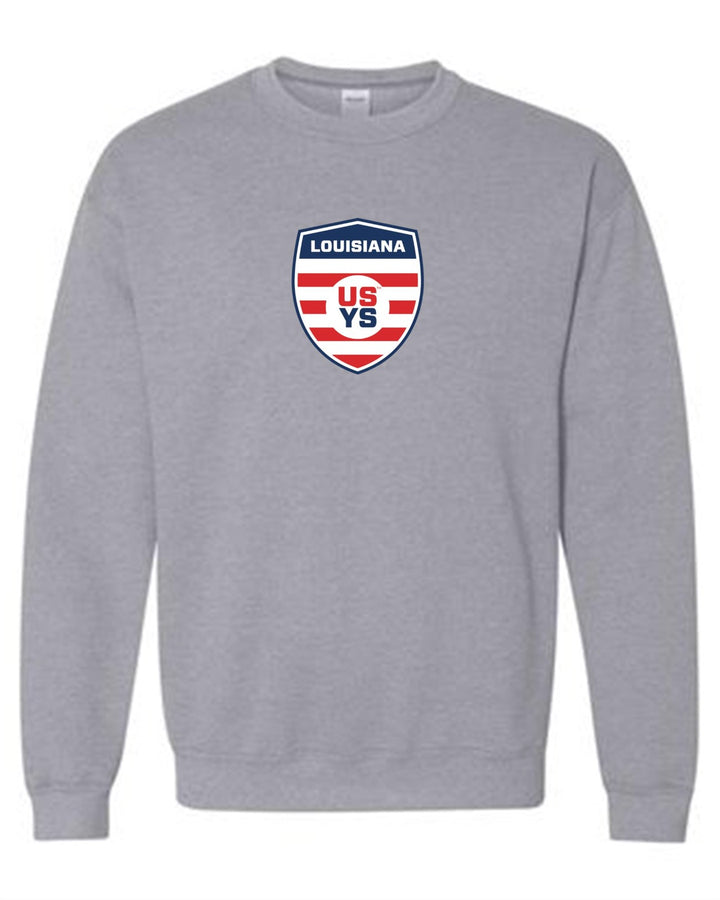 Louisiana Select USYS Crewneck Sweatshirt LA ODP Spiritwear Sport Grey Youth Small - Third Coast Soccer