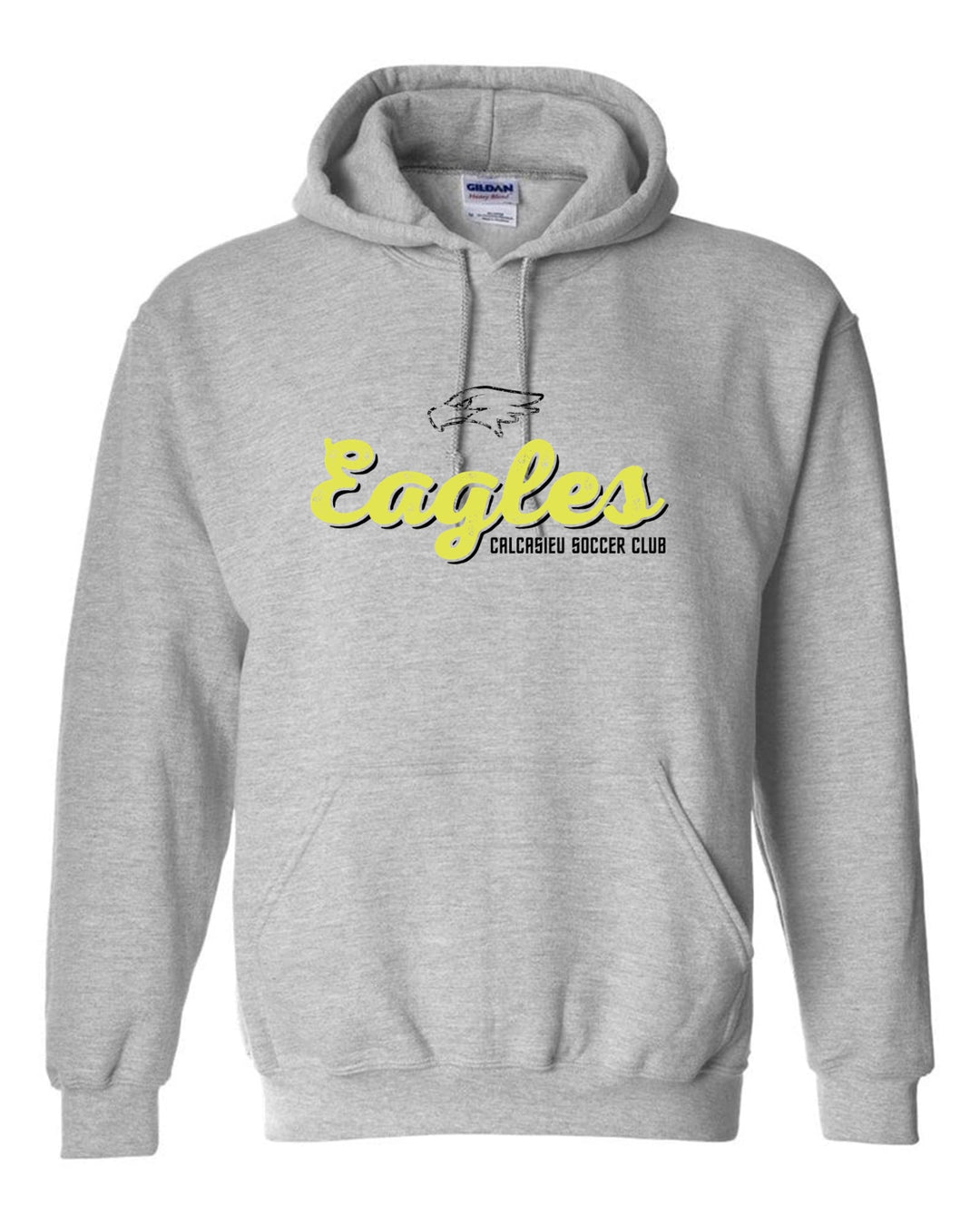 Calcasieu Soccer Club Eagles Hooded Sweatshirt CSC Spiritwear Sport Grey Youth Small - Third Coast Soccer