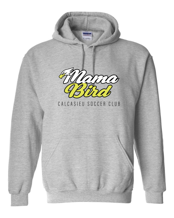 Calcasieu Soccer Club Mama Bird Hooded Sweatshirt CSC Spiritwear Sport Grey Mens Small - Third Coast Soccer