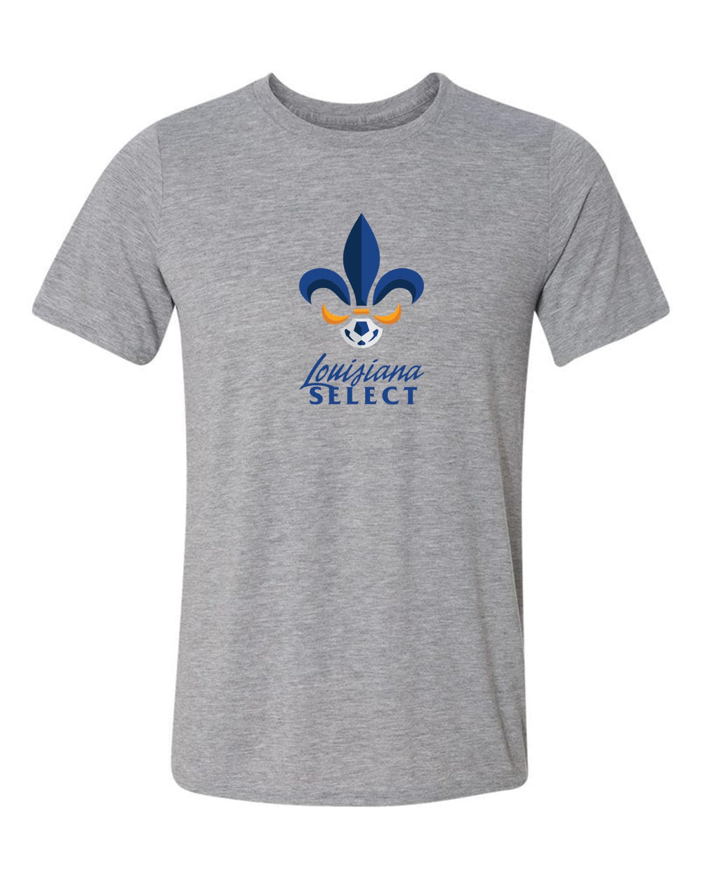 Louisiana Select LA Logo Short-Sleeve T-Shirt LA ODP Spiritwear Sport Grey Mens Small - Third Coast Soccer
