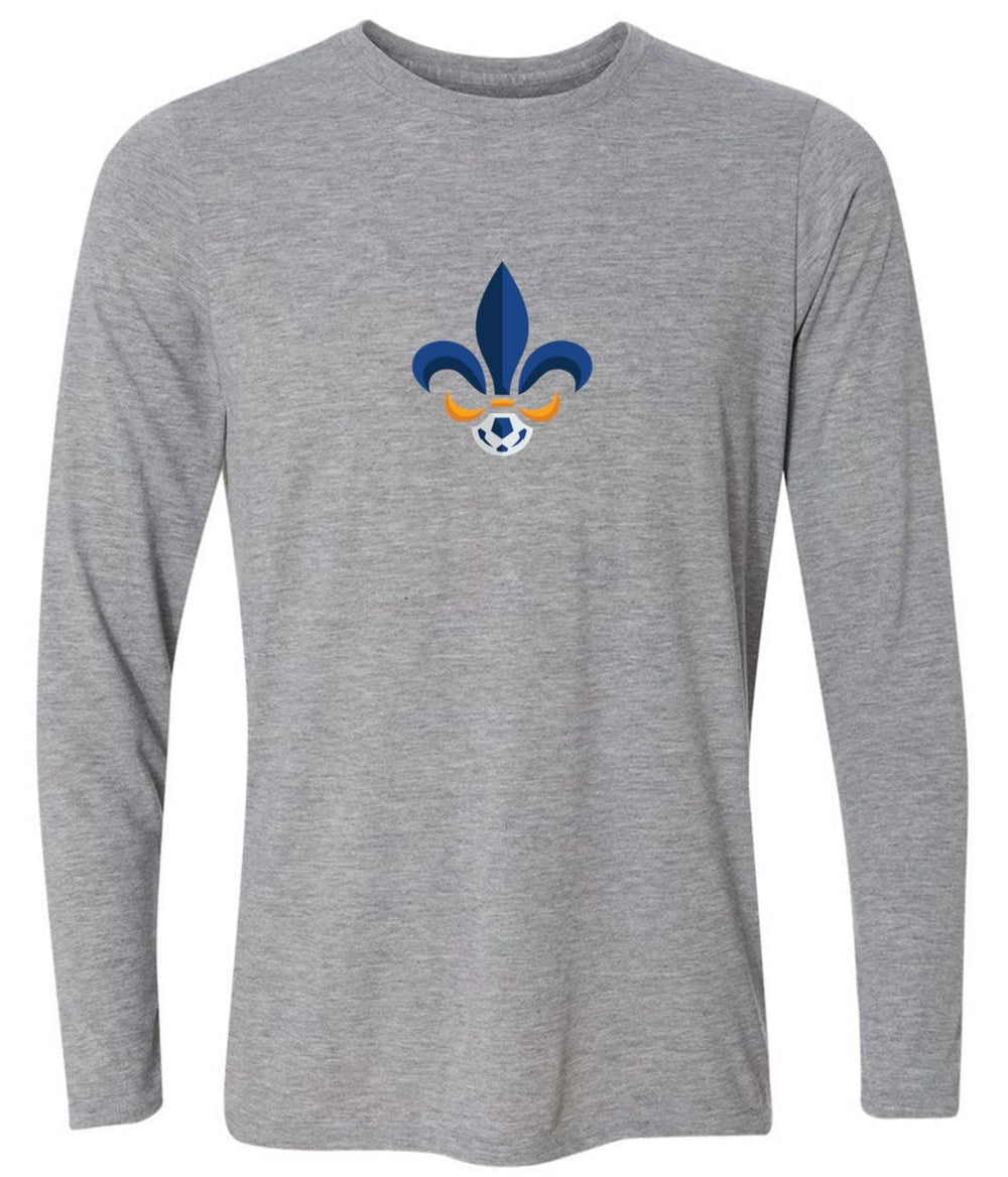 Louisiana Select Long-Sleeve T-Shirt LA ODP Spiritwear Sport Grey Mens Small - Third Coast Soccer