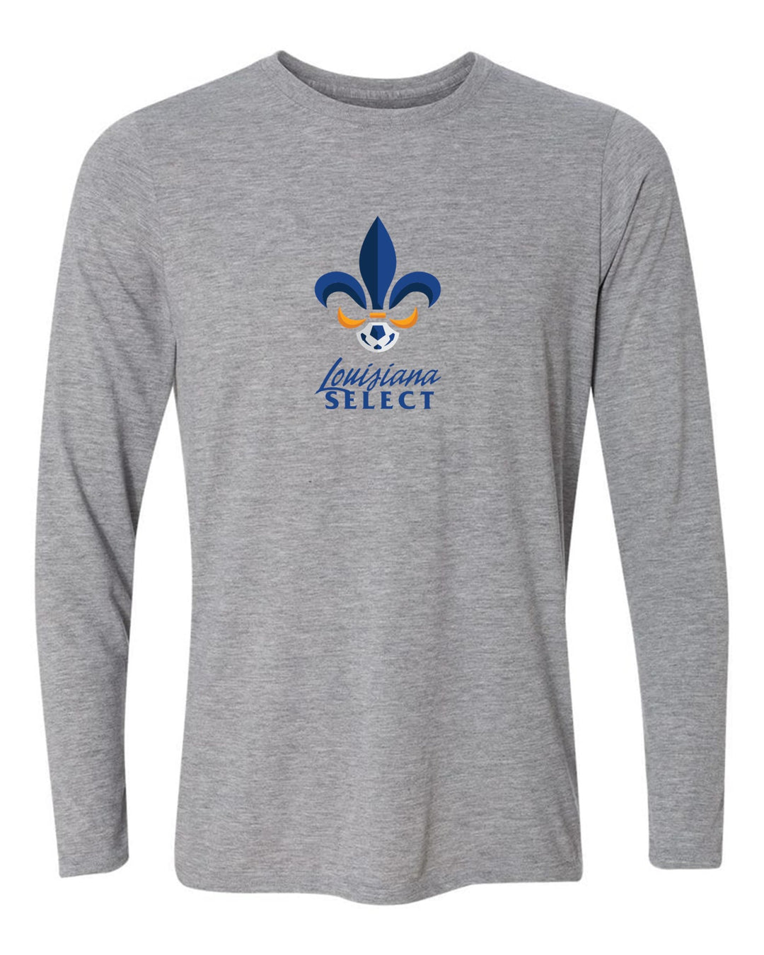 Louisiana Select LA Logo Long-Sleeve T-Shirt LA ODP Spiritwear Sport Grey Mens Small - Third Coast Soccer