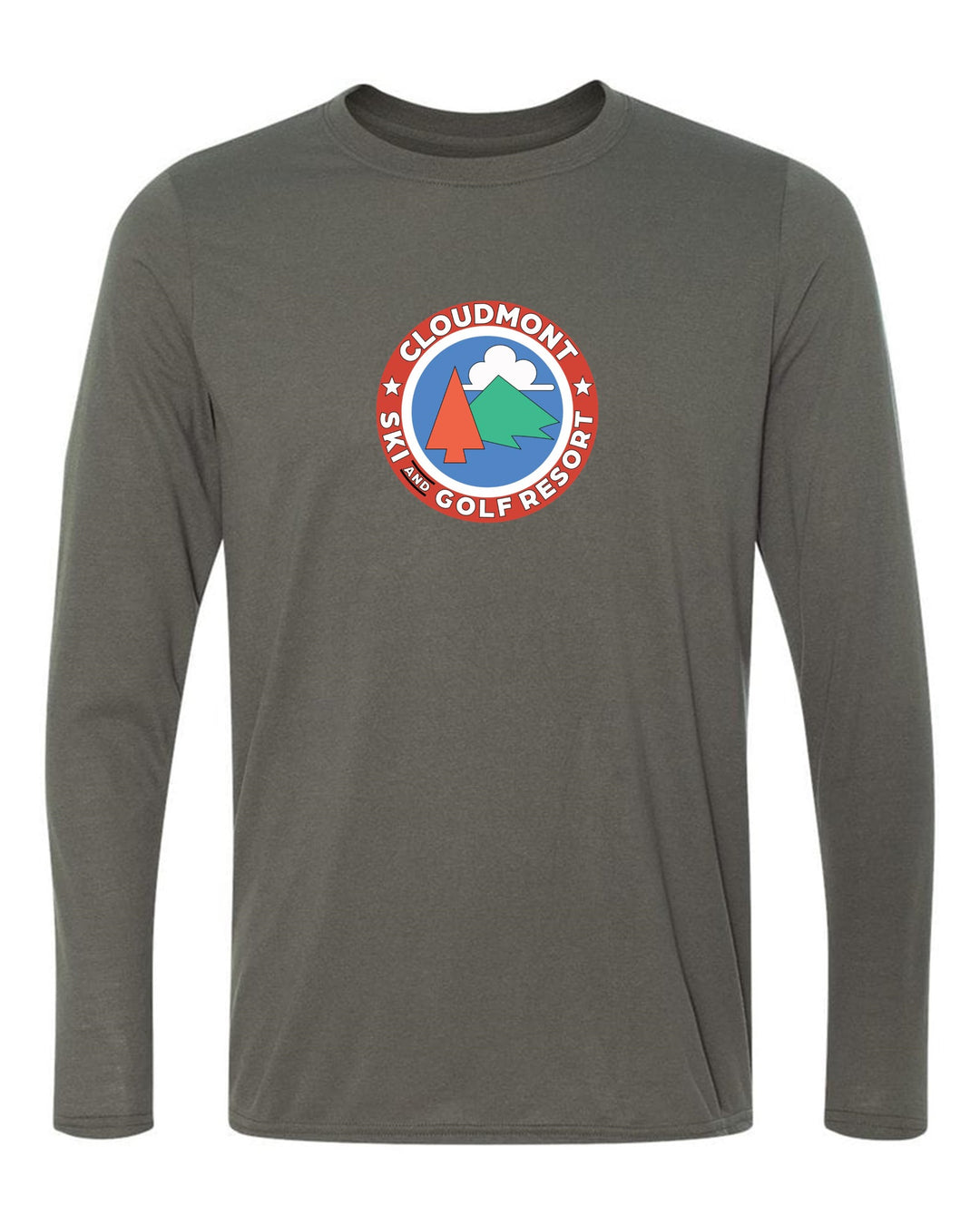 Cloudmont Ski and Golf Resort Long-Sleeve T-Shirt Ski and Golf Resort Charcoal Youth Small - Third Coast Soccer
