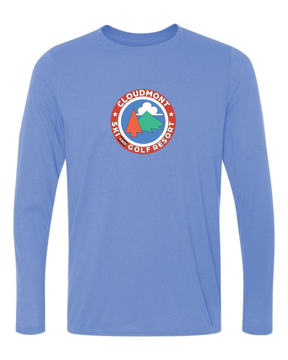Cloudmont Ski and Golf Resort Long-Sleeve T-Shirt Ski and Golf Resort Light Blue Youth Small - Third Coast Soccer