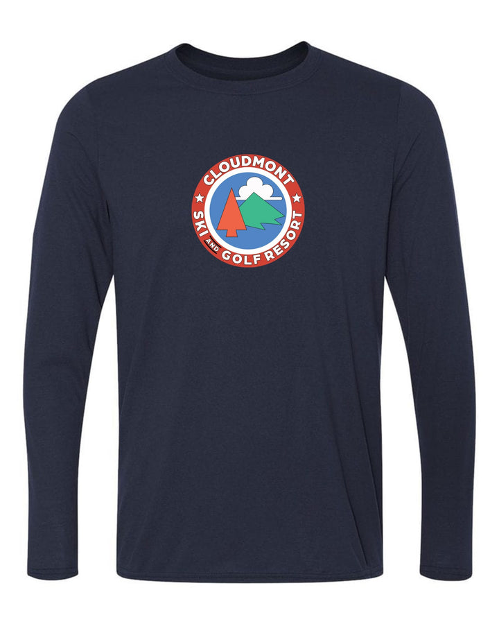 Cloudmont Ski and Golf Resort Long-Sleeve T-Shirt Ski and Golf Resort Navy Youth Small - Third Coast Soccer