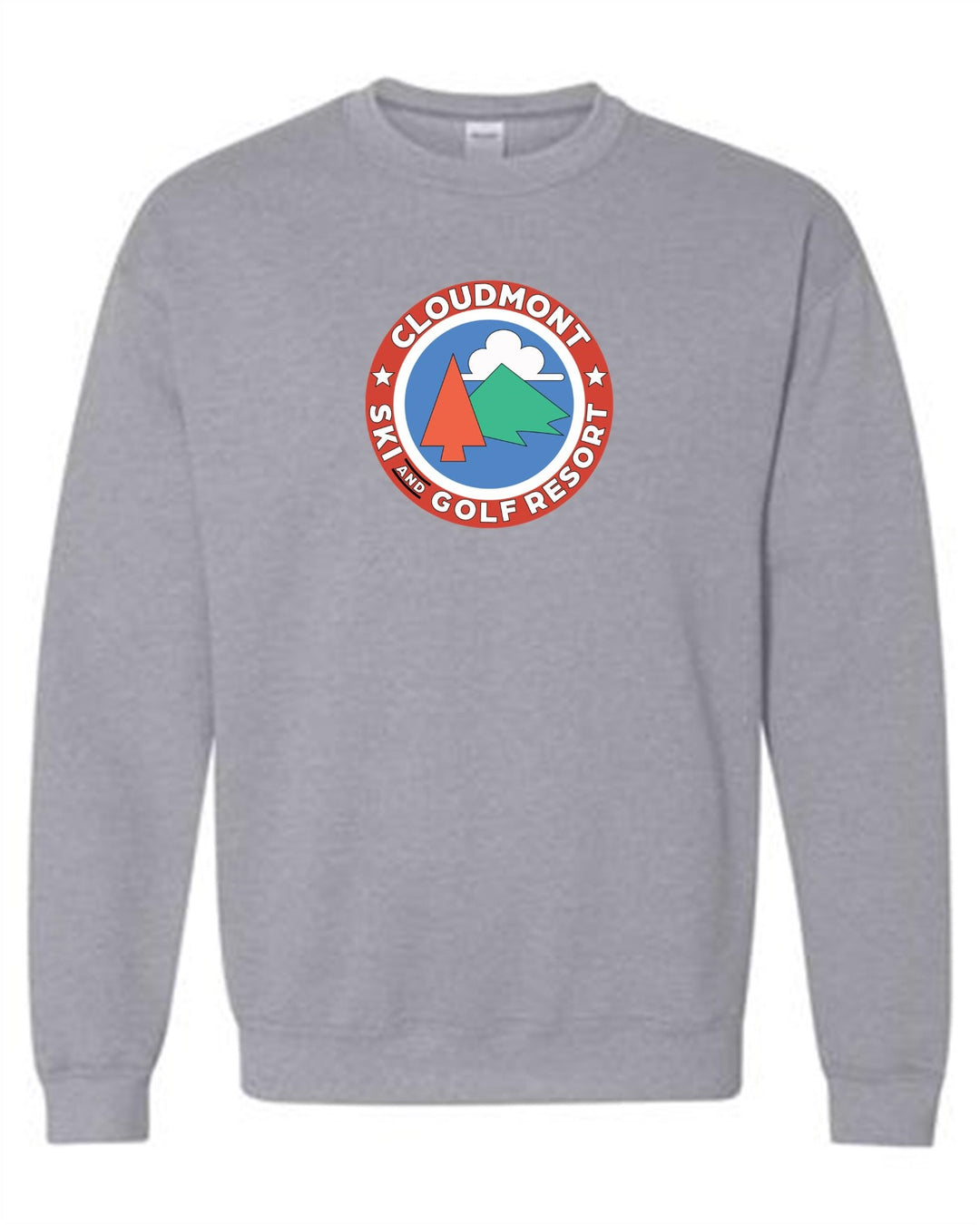 Cloudmont Ski and Golf Resort Crewneck Sweatshirt Ski and Golf Resort Sport Grey Youth Small - Third Coast Soccer