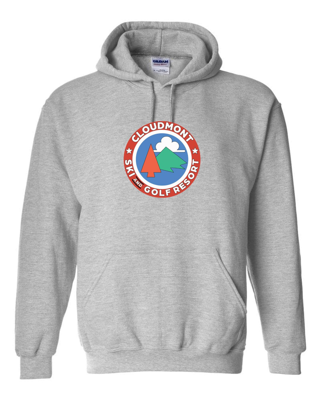 Cloudmont Ski and Golf Resort Hooded Sweatshirt Ski and Golf Resort Sport Grey Youth Small - Third Coast Soccer
