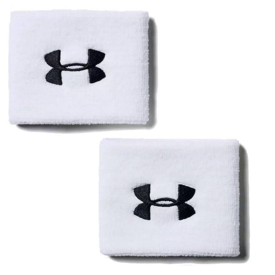 Under Armour Men's 3" Performance Wristband - White/Black Player Accessories   - Third Coast Soccer