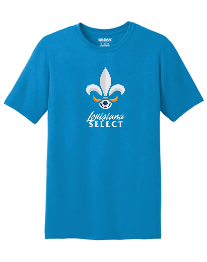 Louisiana Select LA Logo Short-Sleeve T-Shirt LA ODP Spiritwear Sapphire Mens Small - Third Coast Soccer