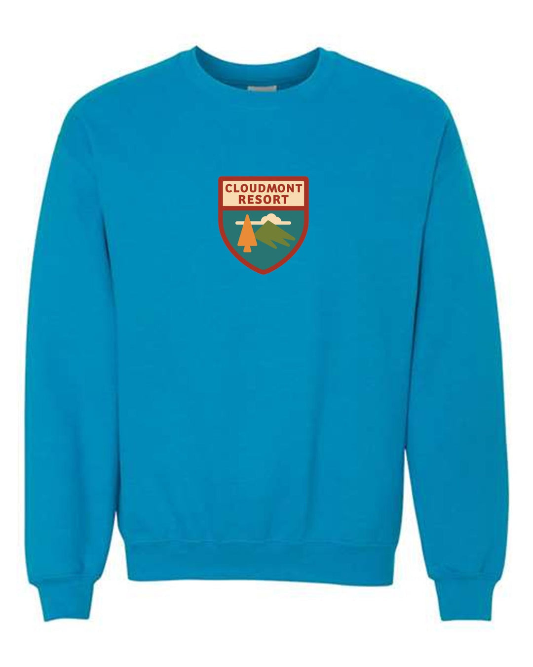 Cloudmont Resort Crewneck Sweatshirt Cloudmont Resort Sapphire Youth Small - Third Coast Soccer