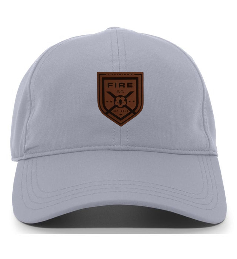 Louisiana Fire Adjustable Cap with Leather Patch Louisiana Fire Spiritwear Silver Leather Patch - Third Coast Soccer