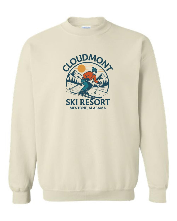 Cloudmont Ski Resort Crewneck Sweatshirt Cloudmont Ski Resort Sand Youth Small - Third Coast Soccer