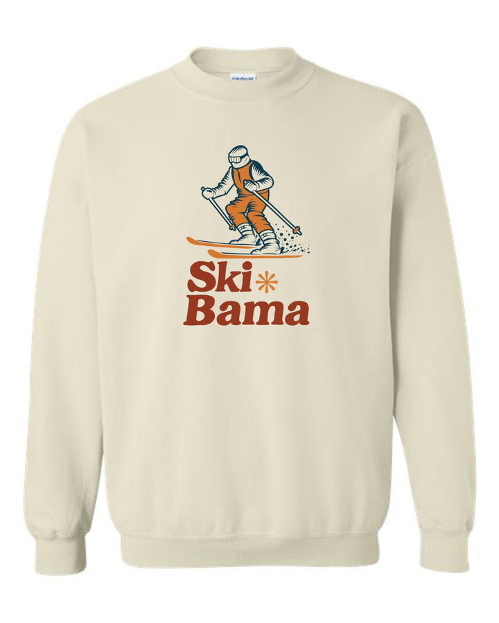Ski Bama Crewneck Sweatshirt Ski Bama Skier Sand Youth Small - Third Coast Soccer