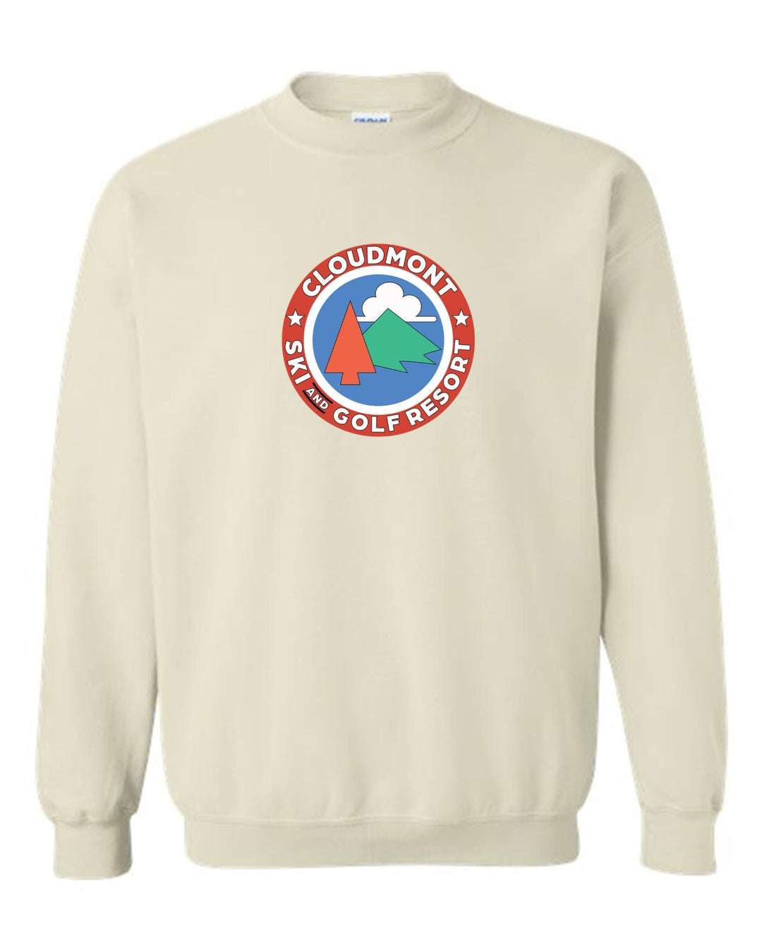 Cloudmont Ski and Golf Resort Crewneck Sweatshirt Ski and Golf Resort Sand Youth Small - Third Coast Soccer
