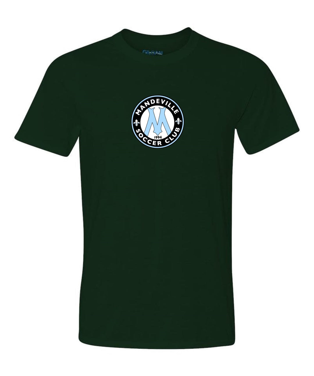 MSC Shield Short Sleeve T-Shirt - Black, Grey Or Light Blue MSC Spiritwear Black Center Chest 6" - Third Coast Soccer