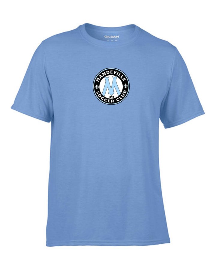 MSC Shield Short Sleeve T-Shirt - Black, Grey Or Light Blue MSC Spiritwear Blue Center Chest 6" - Third Coast Soccer