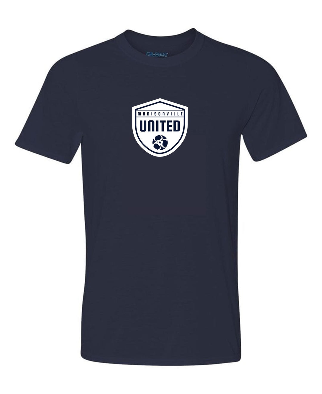 Madisonville United Short-Sleeve T-Shirt Madisonville United Spiritwear Navy Center Chest 6" - Third Coast Soccer