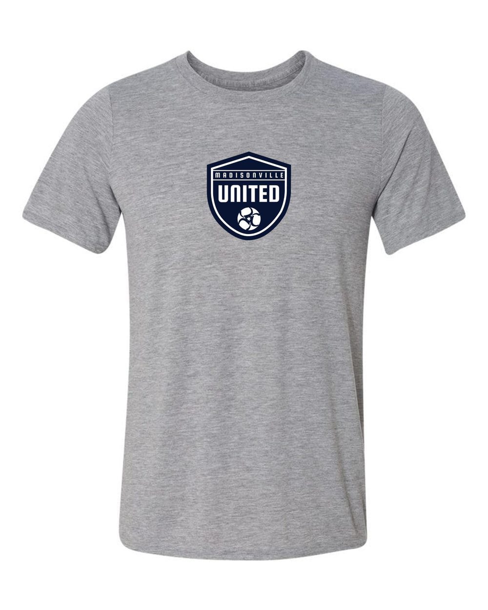 Madisonville United Short-Sleeve T-Shirt Madisonville United Spiritwear Sport Grey Center Chest 6" - Third Coast Soccer