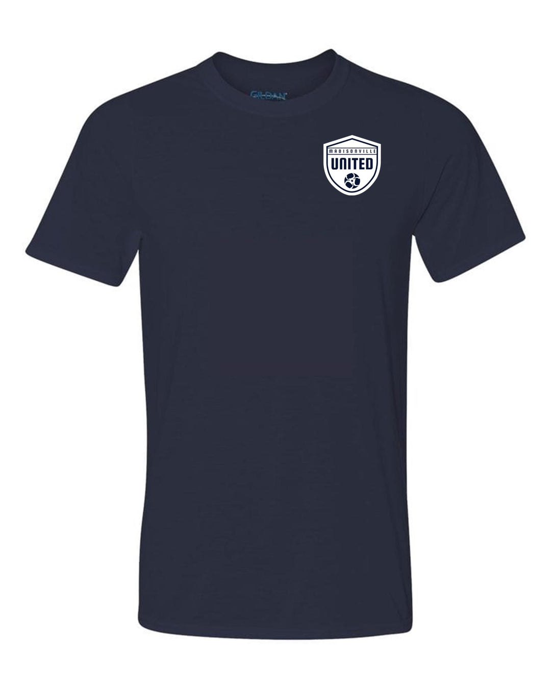 Madisonville United Short-Sleeve T-Shirt Madisonville United Spiritwear Navy Left Chest 3.5" - Third Coast Soccer